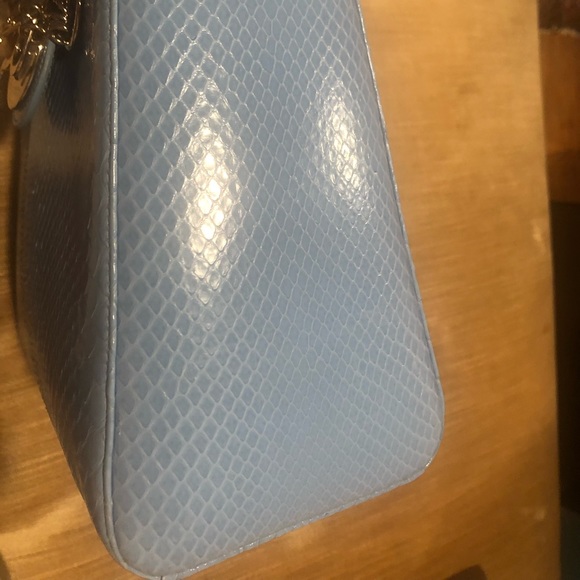 Christian Dior-Python Medium Lady Dior blue bag - Picture 5 of 8
